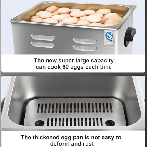 Electric Commercial Egg Boiler 2600W, Large Capacity Steamer with Temperature Control Range 30-110°C