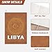 Coat of Arms of Libya Flag Libyan Emblem Leather Journal for Men Women 100 Pages A5 Ruled Notebook Lined Notepad for Drawing Writing Note Taking Travel Diary for Work School Teachers Students College