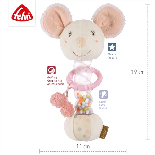 Fehn bâton de pluie souris - à saisir et à secouer pour produire des sons - stimule les sens et la motricité de manière ludique - pour bébés et enfants en bas âge dès la naissance – vue 4
