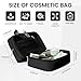 Travel Cosmetic Bag Women Portable Makeup Case Organizer Wide-open Toiletry Pouch for Cosmetics Toiletries (Black)