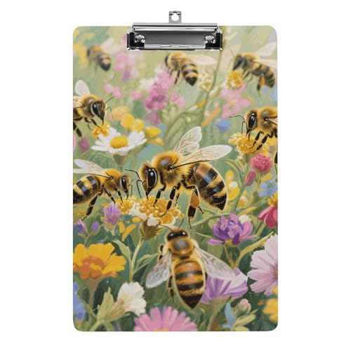 ���킢���A�N�����N���b�v�{�[�h 8.5 x 12�C���` - Bees �ڗ����Ȃ��N���b�v�{�[�h ���^�[/A4�p���p �y�ʃI�t�B�X�p�i �N�₩�ȃv�����g �d����M�t�g�p�݂̒艺���N���b�v�{�[�h