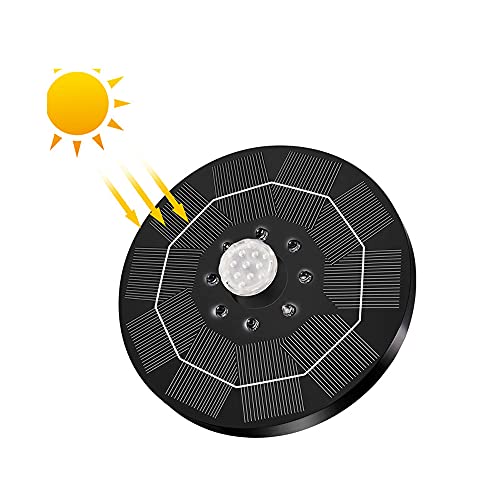 Solar Power Fountain Outdoor 3,0 W Zonnepaneel, Power Garden Steingtuin, Pool Floatings Vulling LED Licht Landschap Fontein Brushless Submersible Pomp Lights Kleuren Variabel met zes sproeiers - Image 3