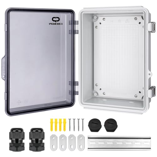 CHENGPI Scatola Elettrica da Esterno,Armadio Elettrico Da Esterno,IP66 Scatola Derivazione Stagna Da Parete, Alloggiamento in Plastica ABS, Quadro Elettrico Esterno 250×350×150MM
