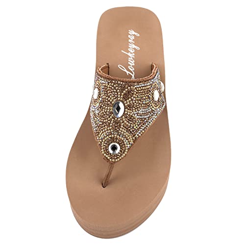Image of Lowkeyray Womens Flip Flops Beach Comfort Thong Style Sandals for Women in Summer