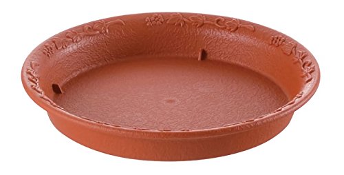 Richell Novel Plate, Round, Type 35, Brown, Approx. Diameter 12.8 x Height 1.5 inches (32.5 x 3.8 cm)