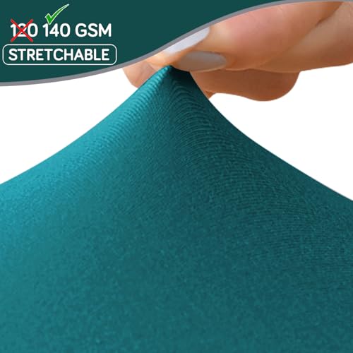 Image of HOKIPO 'SereneSolids' 140 GSM Shell Chair Cover, Mid Century Modern Dining Chair Cover, Pack of 1, Teal (AR-6248-TL)