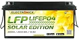 Lifepo4 200Ah 12V Batterie Solarspeicher Stromspeicher Wohnmobil Camping Lithium Batterie 12V 200 Ah für nachhaltige Energie – BMS Bluetooth Edition