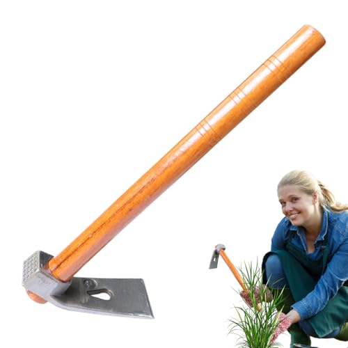 Outil de jardinage robuste, binette de jardin portable | Jardinière légère en acier avec poignée en bois pour creuser profondément et hacher le jardin pendant de longues périodes de confort