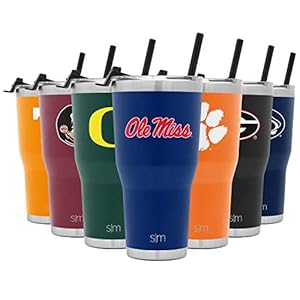 Simple Modern Officially Licensed Collegiate Mississippi Ole Miss Rebels Tumbler with Straw and Flip Lid | Insulated Stainless Steel 30oz Thermos | Cruiser Collection | University of Mississippi
