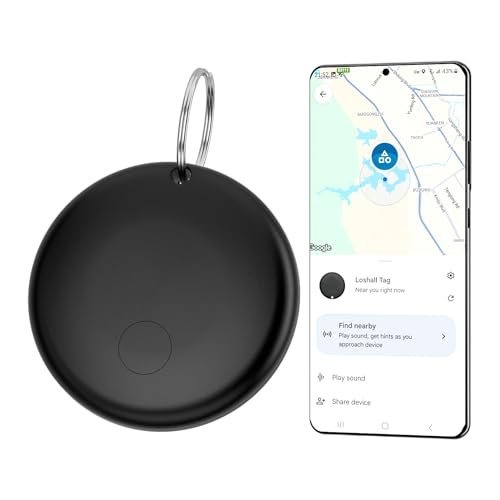 eirix Smart Air Tag Tracker for Android, Google Android Tag Tracker Work with Google Find My Device (Find Hub), Key Finder/Luggage Tracker/Item Locator, 1 Pack Black