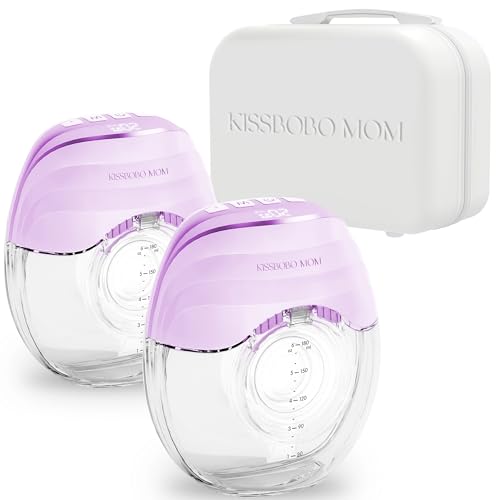 Image of Electric Breast Pump Wearable Models GLE10, Hands Free Breast Pump, Invisible & Lightweight Design, 3 Modes & 8 Levels, Portable Electric Pump(Purple)