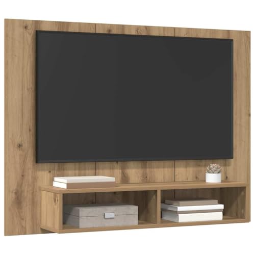vidaXL Ensemble Meuble TV Chêne Artisanal 120 x 23,5 x 90 cm, Meuble TV Tendance, Armoire Murale Rustique, Gain de Place, Rangement modulable, déco de Salon
