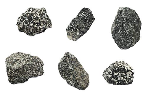 Image of EISCO 6PK Raw Diorite, Igneous Rock Specimens - Approx. 1 inch - Geologist Selected & Hand Processed - Great for Science Classrooms - Class Pack