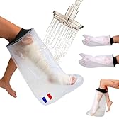 KENI PHARMA Protège Plâtre Jambe Adulte Étanche | Protection Plâtre Adulte Réutilisable | Protection pour Plâtre Jambe Douche et Bain | Protège Plâtre Confortable