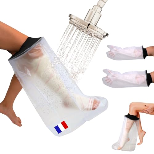 KENI PHARMA Protège Plâtre Jambe Adulte Étanche | Protection Plâtre Adulte Réutilisable | Protection pour Plâtre Jambe Douche et Bain | Protège Plâtre Confortable