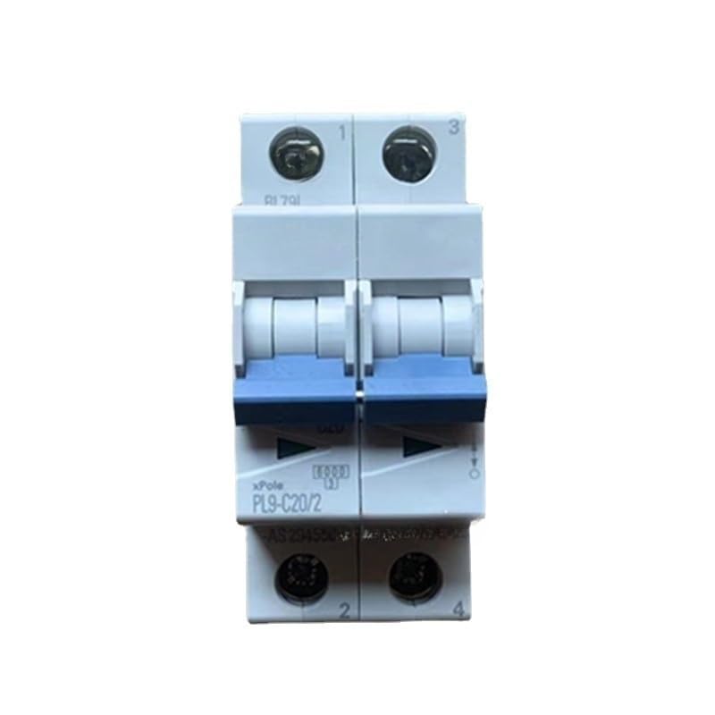 Disyuntor pequeño PL9-C20/2 con capacidad de corte de 6kA y curva C
