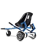 Hoverboard Seat Attachment W/Dual Shock Absorbers&6” Off-Road Wheel,Hoverboard Go Kart Attachment 265lbs Capacity,26'-34.5' Length Adjustable for Kids Adults,Suit 6.5”,8” &10” Hoverboard