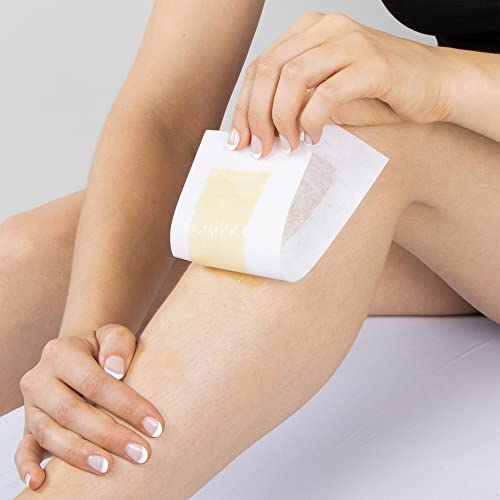 Parissa Face & Body Sugar Wax For Sensitive Skin, 100% Natural Hair Removal, At-Home Waxing Kit - 140Ml Chamomile Sugar Wax, 20 Epilation Strips, 3 Wooden Spatulas #TOP4