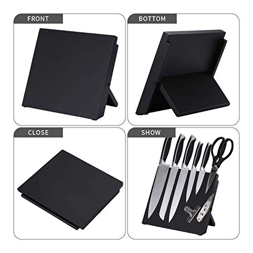 Kitory Magnetic Knife Block Foldable Holder Rack Board Stands with Strong 10 inch Powerful Enhanced Magnets - Cutlery Display Stand and Storage Rack