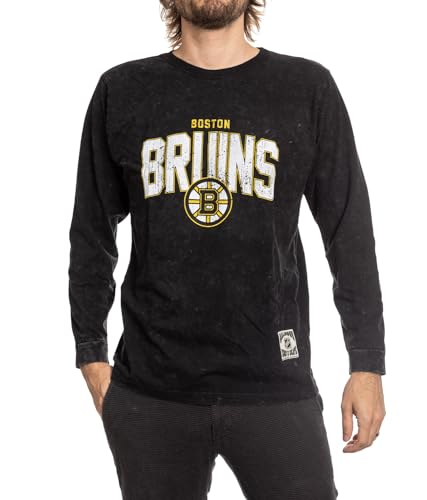 Camisa de algodón Boston Bruins NHL para hombre talla XL de lavado ácido Calhoun