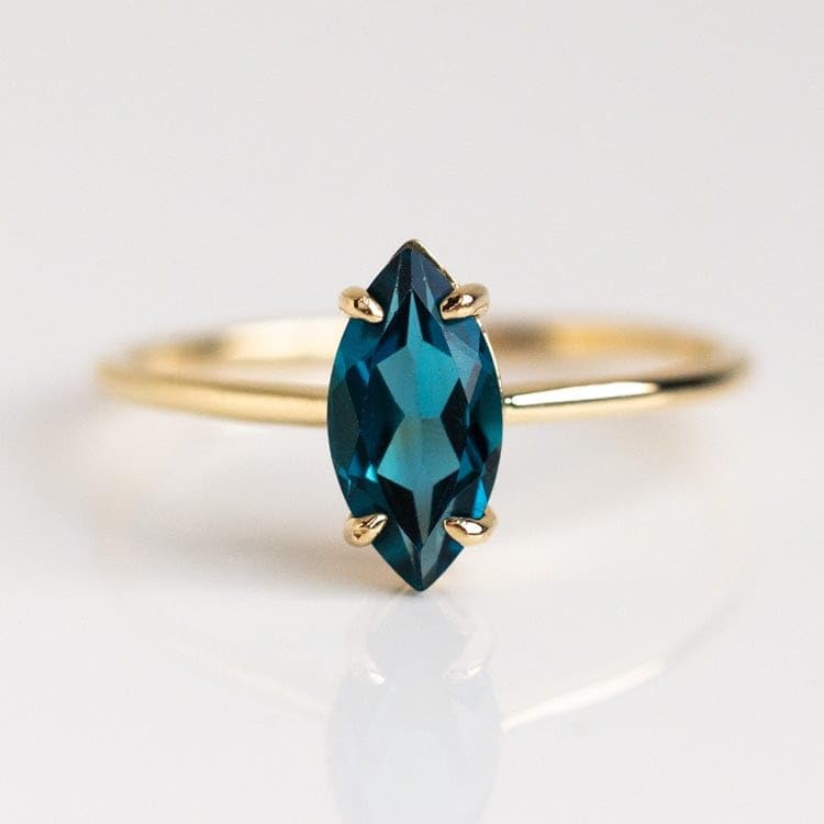 10x5 MM Marquise Cut London Blue Topaz Ring, 925 Sterling Silver Ring, Engagement Ring, Weddings Ring, Handmade Topaz Zircon Ring, Topaz Jewelry, Gift For Her3