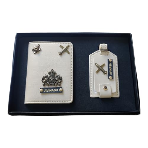 Image of Eco Leather Unisex Passport Cover and Luggage Tags (Beige)