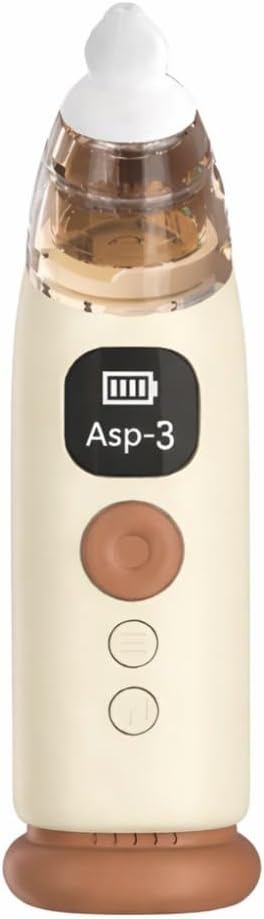 Aspirador Nasal Elétrico para Bebê e Crianças USB com 9 Modos | Limpeza Rápida e Segura das Vias Aéreas | Nariz Livre com Sucção Suave e Forte | Bateria Leve Portátil Fácil de Usar e Alívio Imediato (Bege)
