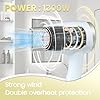 Wall Mounted Hair Dryer for Bathroom - 110V Professional Blow Dryer with Fast Drying Salon Motor, Heavy Duty Wall Mount Hairdryer with Stand Rack, Includes Screws+Adhesive #1