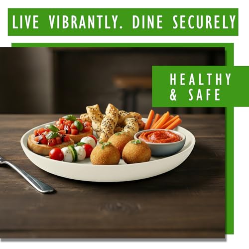 Image of 8In Kids Plates Set of 6, Wheat Straw Deep Dinner Plates,LightGrey | Unbreakable and Reusable Plates for Appetizer, Microwave & Dishwasher Safe, Ideal for Daily Use