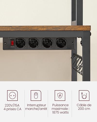 Support pour micro-ondes et meuble de rangement industriel pour cuisine ordonnée - 6