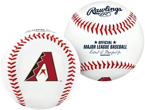 Rawlings MLB Arizona Diamondbacks Team Logo Baseball, Official, White