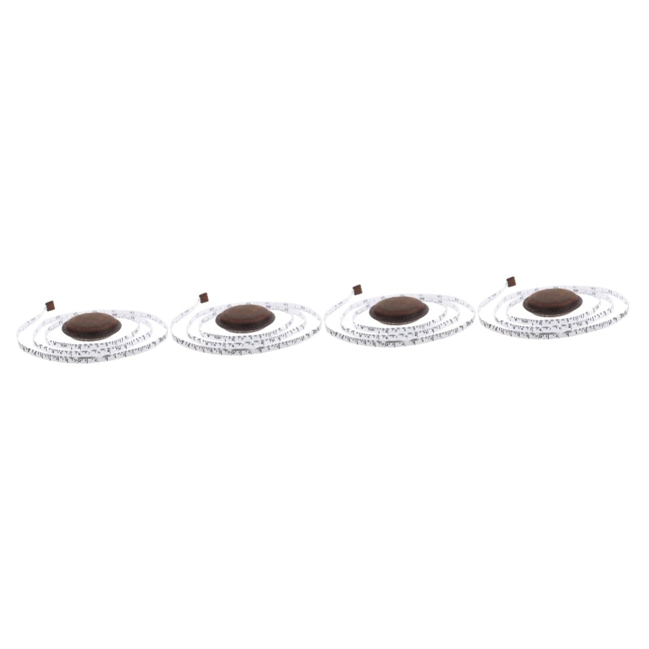 Operitacx 4 Piezas Mini Métrica Profesional Cintas Métricas De Cintura Mini Herramientas Doble Métrica Multiusos Medidor De Cuerpo Coffee Piel De Vacuno Capa Superior