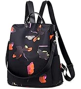 Wishliker Femme Occasionnel Sac à Dos Anti-vol Sacs À Bandoulière,Papillon Rouge