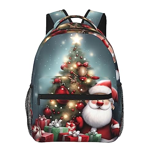 Sac à dos de voyage Merry Christmas noir pour partir en week-end de Noël en famille