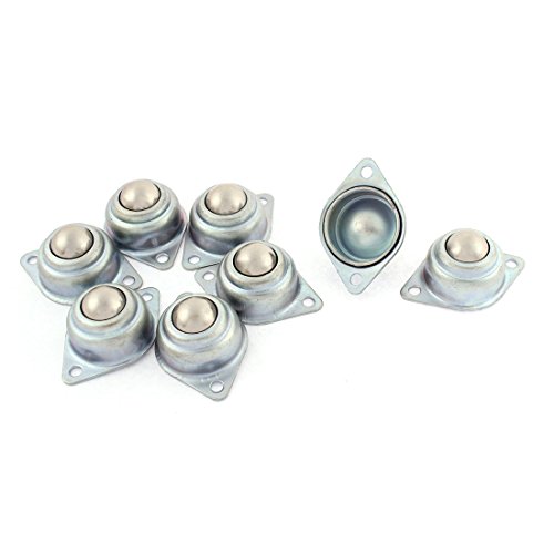 Unité de transfert boule acier premium bride oeil roulement industriel argenté 8pcs