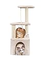 Cat Tree, 90cm Cat Scratching Post, Multi-Level Stable Cat Tower with Cat House, Cat Tree for Indoor Cats for Climbing Playing and Relaxation, Beige