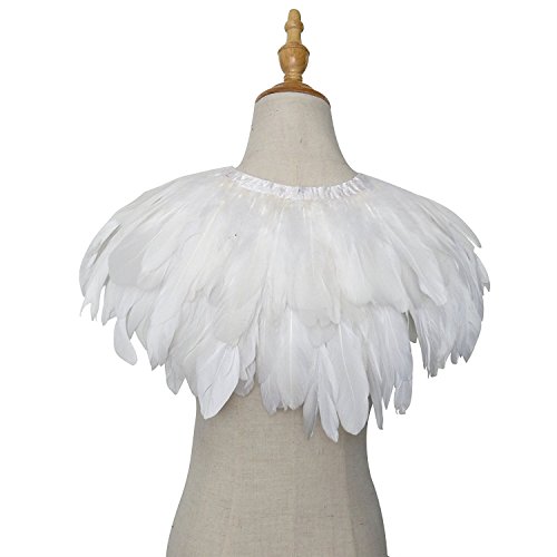 ZAKIA Ladies natural feather shawl shrug collar collar epaulettes fashion shirt3