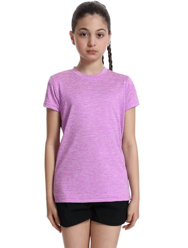 Image of 5 Pack Girls Athletic Shirts Short Sleeve Dry Fit T-Shirts Tops for Teens