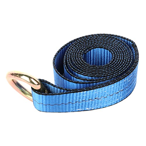 TFGCSG Lasso Straps Wrecker Car Strap Hauler Tow Dolly Tire Strap Wheel Tie Down Strap 4X 8' Blue New