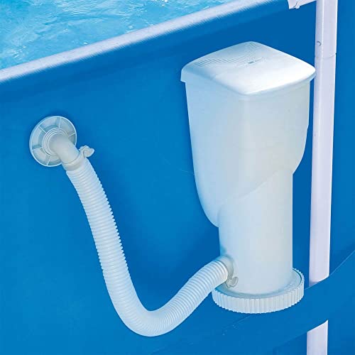 Image of Funsicle SkimmerPlus 1000 GPH 2-in-1 Filter Pump and Skimmer System with Clamps and 1.5 inch Hose Fitting for Above Ground Swimming Pools