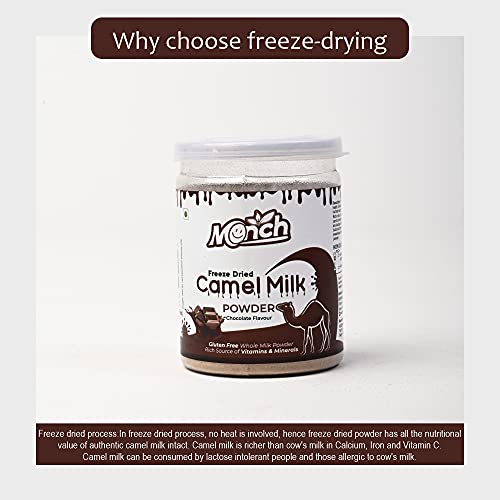 Monch Camel Milk Powder - Camel Milk Powder Helps In Height - Freeze Dried, Chocolate Flavoured (50g, Pack of 2)