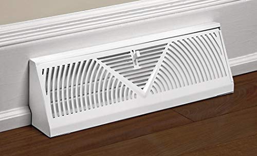 Accord ABBBWH18 Baseboard Register with Sunburst Design, 18-Inch(Duct Opening Measurement), White Accord ABBBWH18 Baseboard Register with Sunburst Design, 18-Inch(Duct Opening Measurement), White