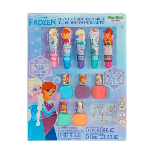 Disney Frozen Kids Lip Gloss and Nail Polish Set Kids Makeup Set Age 3+