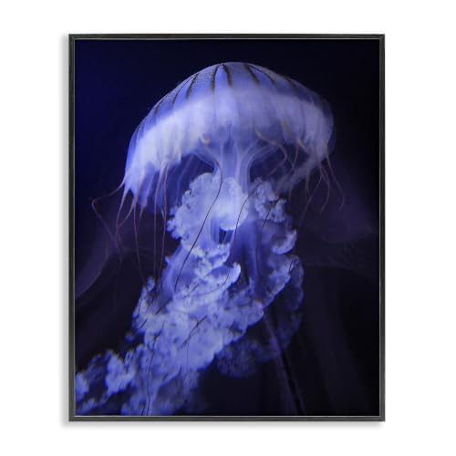 Magical Purple Jellyfish Ocean Sea Life, 24 x 30 Inch Framed Giclée Print