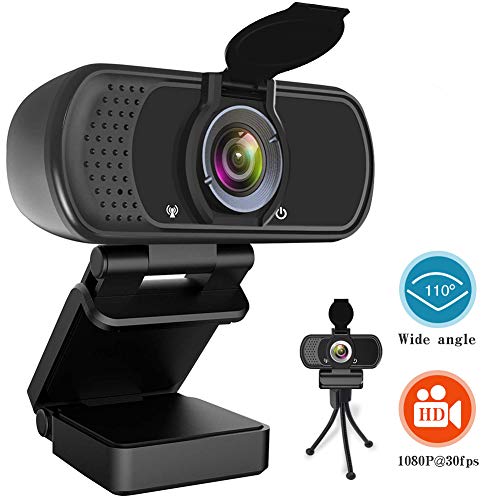 HD Webcam 1080P, USB Desktop Laptop Camera with110-Degree View Angle, Digital Web Camera