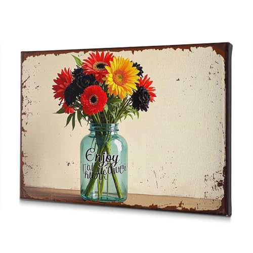 Profitez de vos fleurs avec la toile décorative salon PKRD 40x60 cm