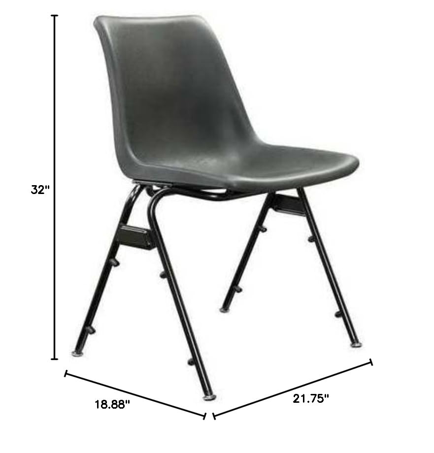 Stacking Chair Plastic Black