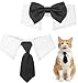ValueBargain Bow Ties for Dogs, Adjustable Bow Tie for Dogs, Black Bows Tie Pet Formal Wear, Wedding & Birthday Gift for Small Dog and Cat