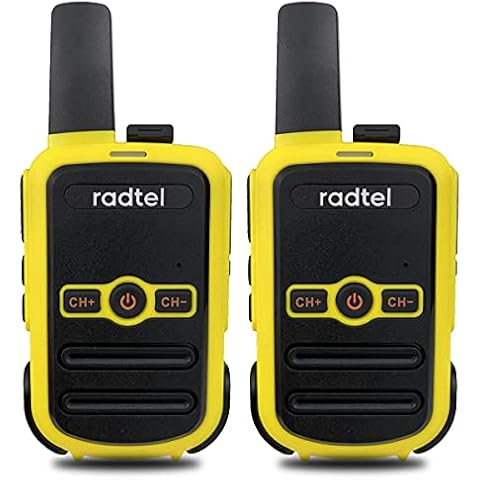 Radtel RT12 Wiederaufladbare Walkie Talkies für Erwachsene Long Range Handheld License Free PMR 446 Funkgerät 16CH Freisprecheinrichtung VOX für Camping Wandern (Gelb) Cover
