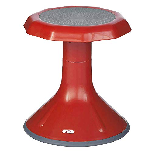 Image of ECR4Kids ACE Active Core Engagement Wobble Stool, 15-Inch Seat Height, Flexible Seating, Red